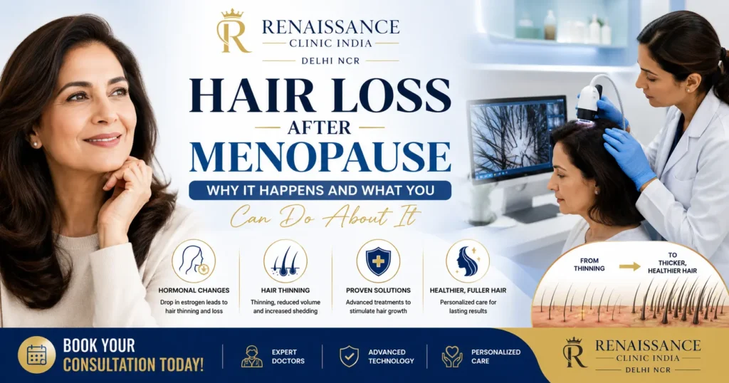 hair loss after menopause treatment for women Renaissance Clinic India Delhi