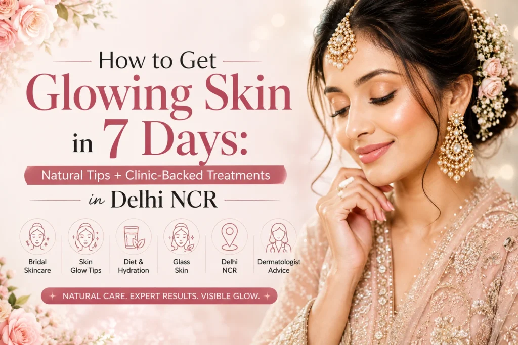 7 day bridal skin glow plan calendar Delhi NCR clinic