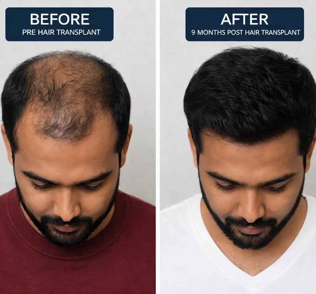 Hair transplant results at Renaissance Clinic India Ghaziabad